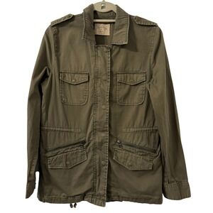 Lily Aldridge‎ for Velvet Graham & Spencer Military Utility Jacket M Olive Green